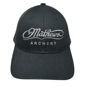 Mathews Archery Snapback Trucker Hat Black One Size Adjustable Embroidered